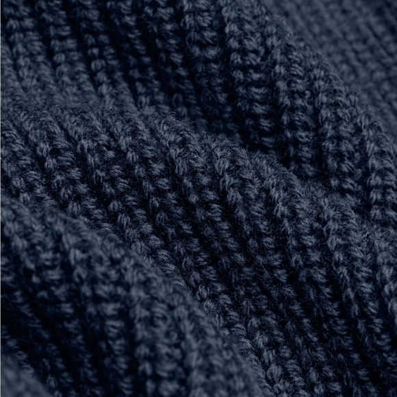 Aritzia Wilfred Free Lin Sweater 100% Merino Wool Navy Sz XS Made in Italy - Picture 3 of 9